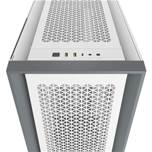 Corsair iCUE 5000D Side window, ATX, white - PC korpusas