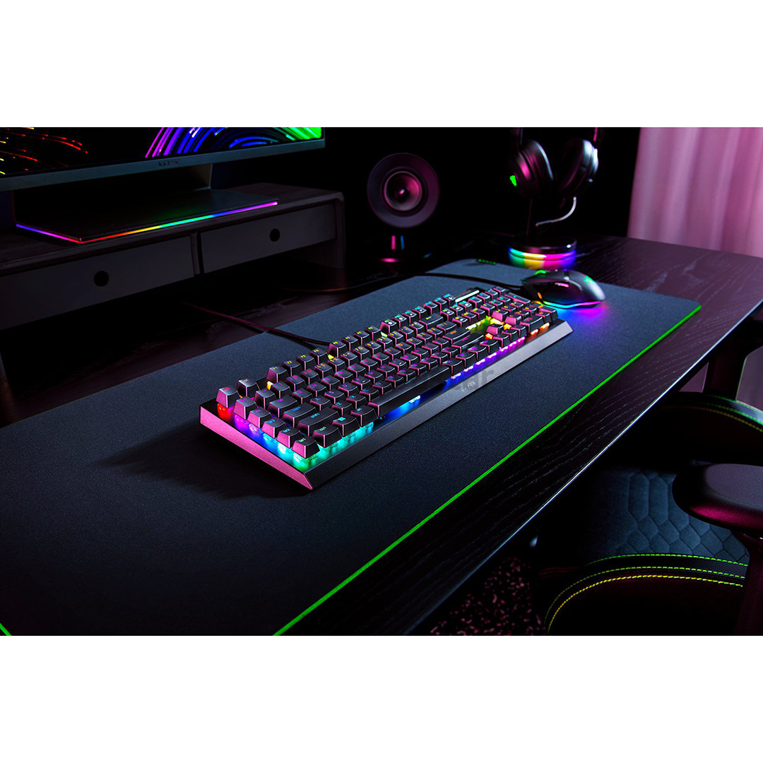 Klaviatūra Razer BlackWidow V4 X, Green Switch, mechanical, SWE, black