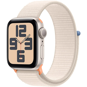 Išmanusis laikrodis Apple Watch SE 2, GPS, Sport Loop, 44 mm, starlight MRE63ET/A