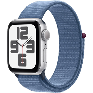 Apple Watch SE 2, GPS, Sport Loop, 44 mm, silver/blue - Smartwatch