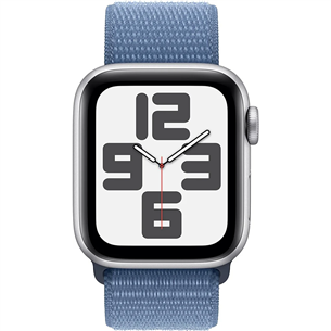 Apple Watch SE 2, GPS, Sport Loop, 44 мм, серебристый/синий - Смарт-часы