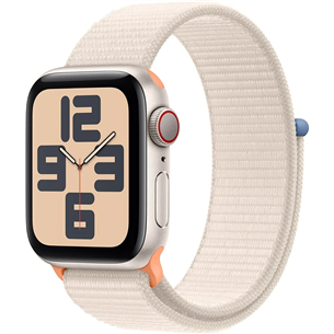 Išmanusis laikrodis Apple Watch SE 2, GPS + Cellular, Sport Loop, 44 mm, starlight
