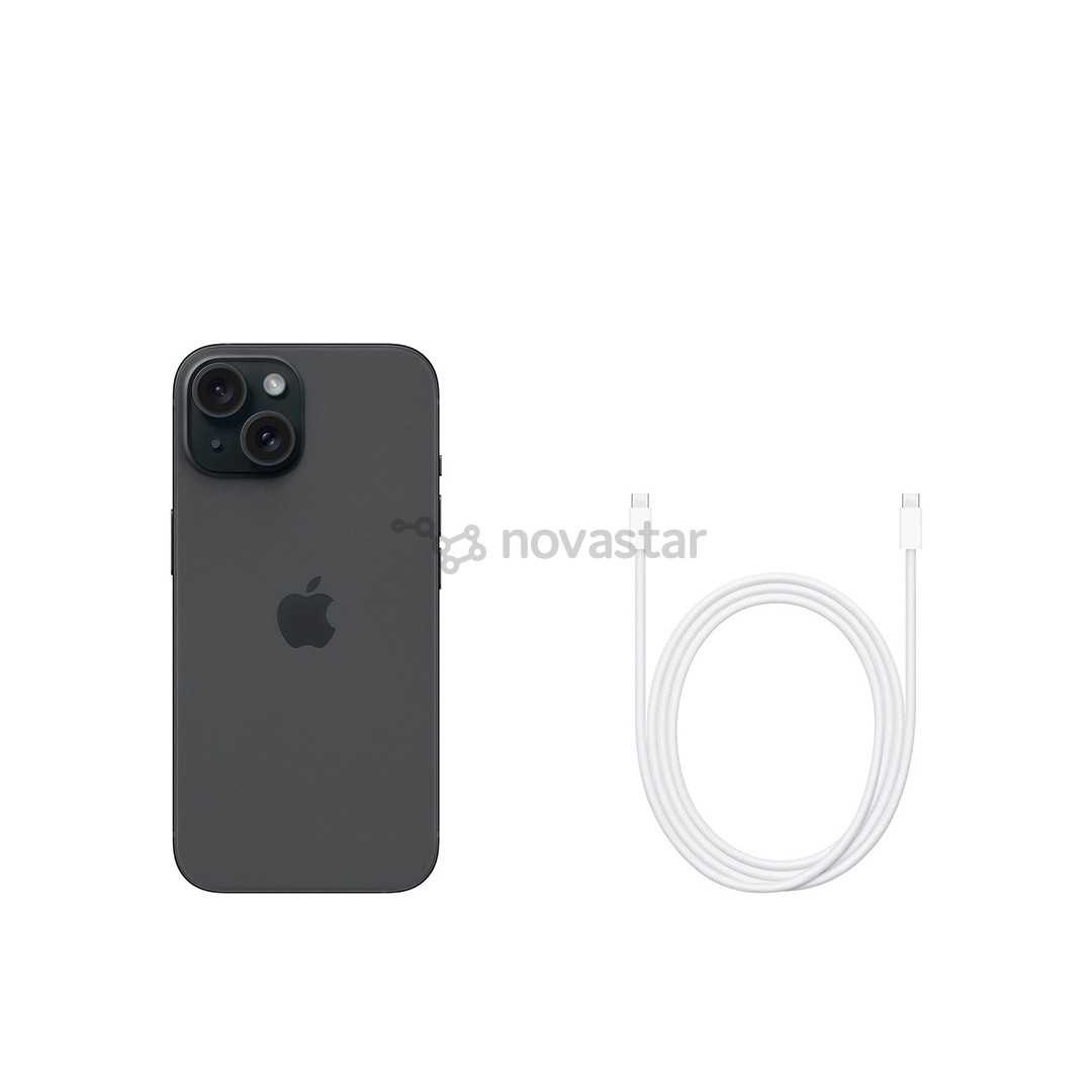 Apple iPhone 15, 128 ГБ, черный - Смартфон