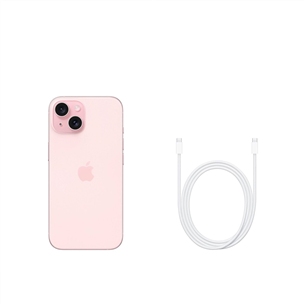 Apple iPhone 15, 128 ГБ, розовый - Смартфон