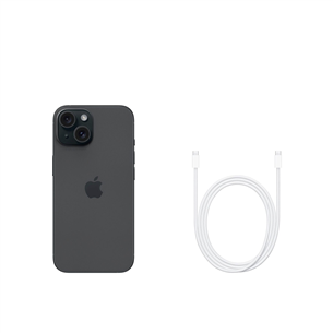 Išmanusis telefonas Apple iPhone 15, 256 GB, black