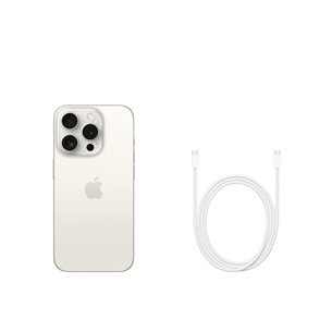 Išmanusis telefonas Apple iPhone 15 Pro, 128 GB, White Titanium
