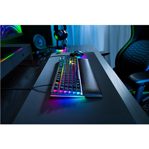 Razer BlackWidow V4, Green Switch, механическая, US, черный - Клавиатура