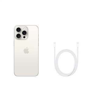 Išmanusis telefonas Apple iPhone 15 Pro Max, 256 GB, White Titanium