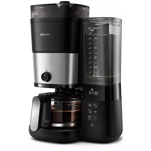 Kavos virimo aparatas Philips All-in-1 Brew, built-in grinder, 1,25 L, black HD7900/50