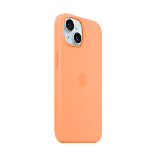 Dėklas Apple Silicone Case with Magsafe, iPhone 15, orange sorbet