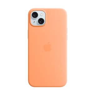 Dėklas Apple Silicone Case with Magsafe, iPhone 15 Plus, orange sorbet