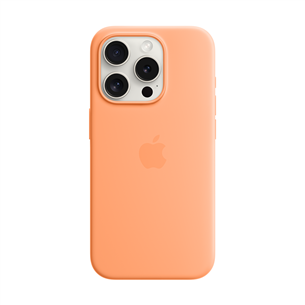 Dėklas Apple Silicone Case with Magsafe, iPhone 15 Pro, orange sorbet
