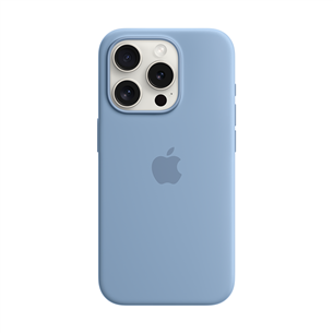 Dėklas Apple Silicone Case with Magsafe, iPhone 15 Pro, winter blue