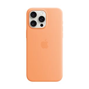 Apple Silicone Case with Magsafe, iPhone 15 Pro Max, orange sorbet - Case MT1W3ZM/A