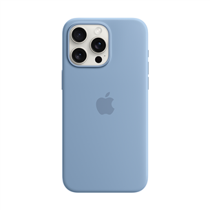 Dėklas Apple Silicone Case with Magsafe, iPhone 15 Pro Max, winter blue
