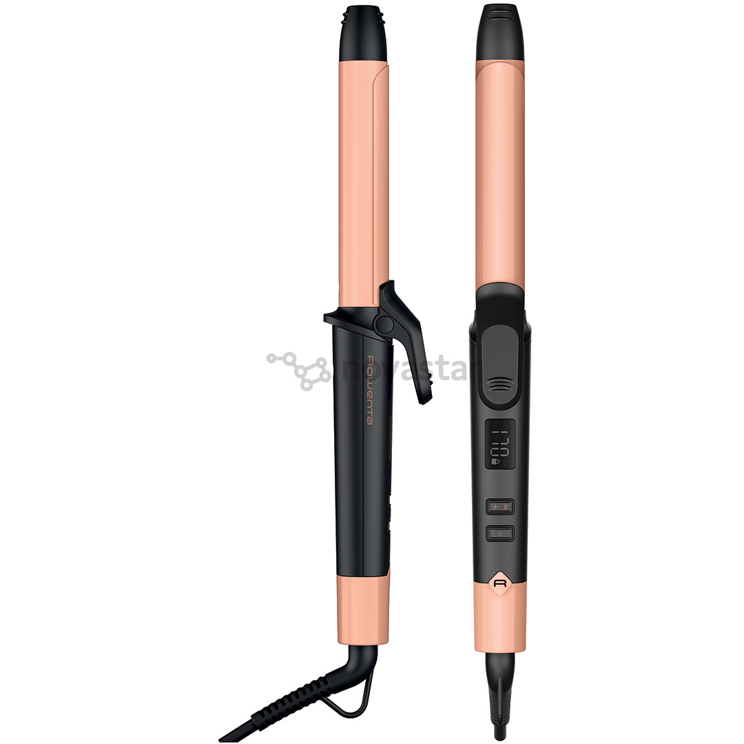 Rowenta Express Shine, Papaya Version, 25 mm, pink - Plaukų garbanojimo žnyplės