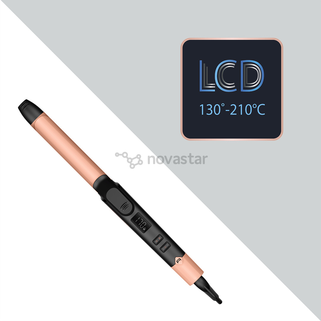 Rowenta Express Shine, Papaya Version, 25 mm, pink - Plaukų garbanojimo žnyplės