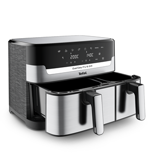 Karšto oro gruzdintuvė Tefal EY905D10 Dual Easy Fry & Grill, 8,3 l, nerūdijantis plienas