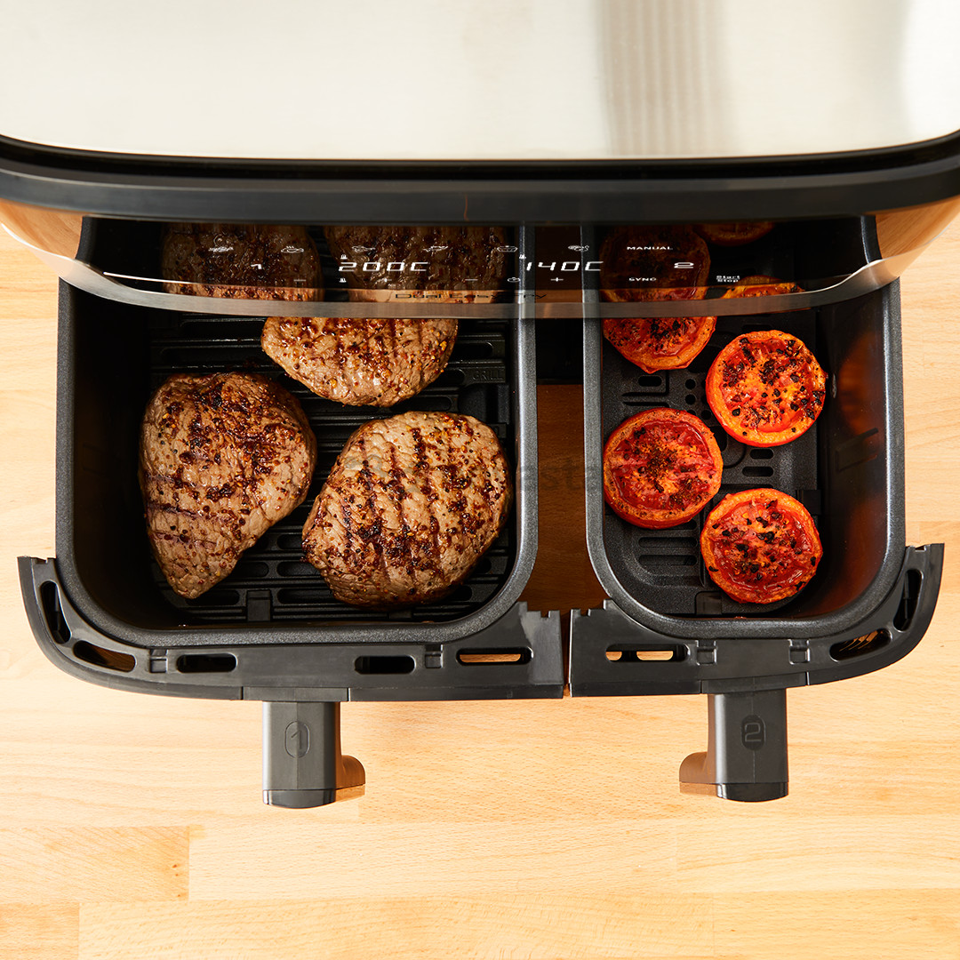 Tefal Dual Easy Fry & Grill Air Fryer, 8,3 л, нерж. сталь - Аэрогриль