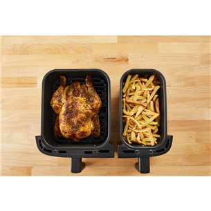 Karšto oro gruzdintuvė Tefal EY905D10 Dual Easy Fry & Grill, 8,3 l, nerūdijantis plienas