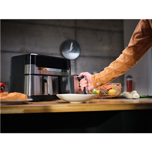 Karšto oro gruzdintuvė Tefal EY905D10 Dual Easy Fry & Grill, 8,3 l, nerūdijantis plienas