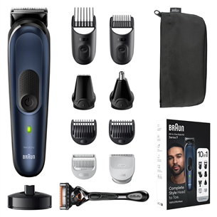 Braun Series 7, 10-in-one, Wet & Dry, blue - Multi grooming kit MGK7410