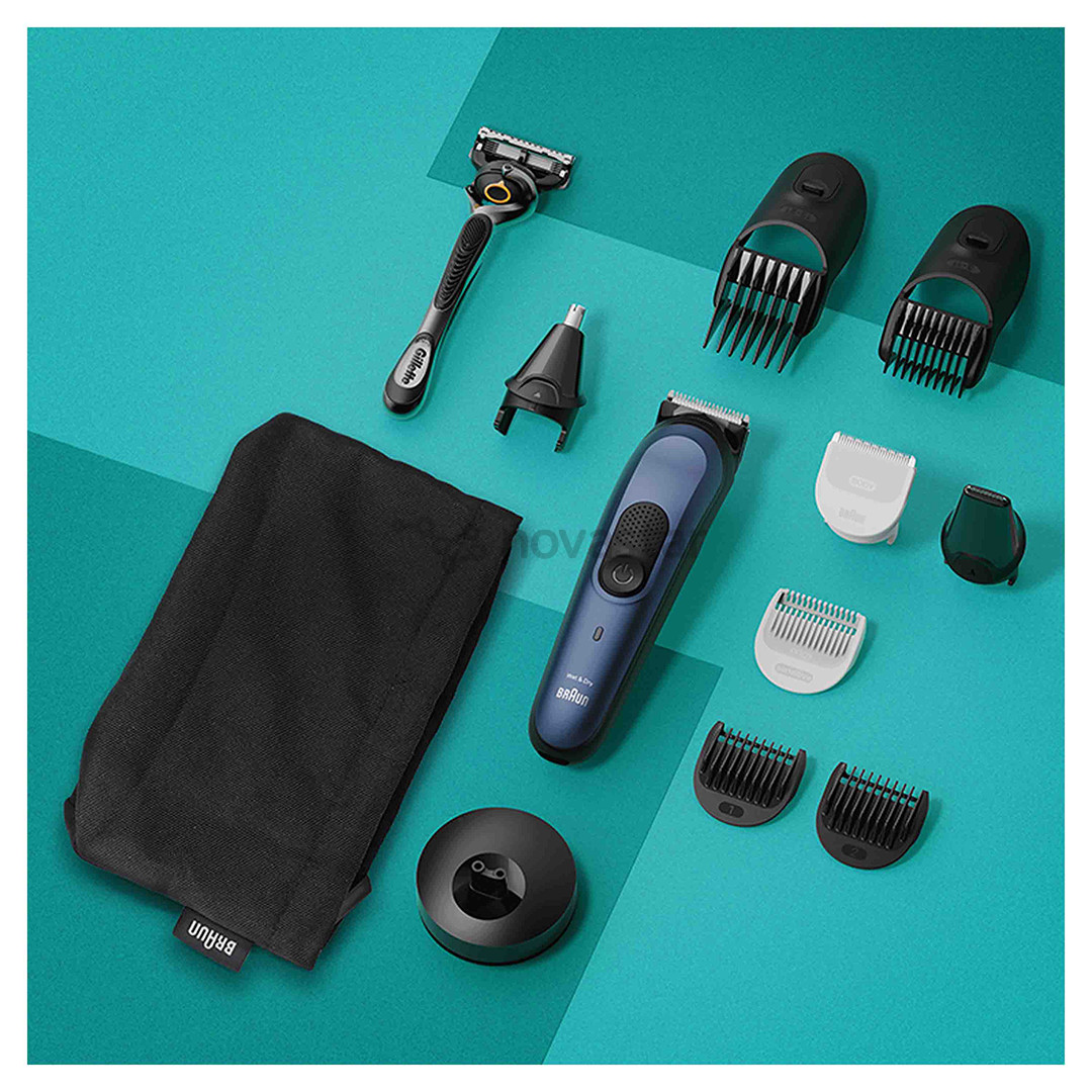 Braun Series 7, 10-in-one, Wet & Dry, mėlynas - Skustuvas