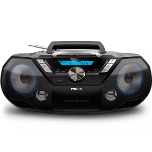 Magnetola Philips AZB798T, FM, DAB+, Bluetooth, USB, CD, cassette, black