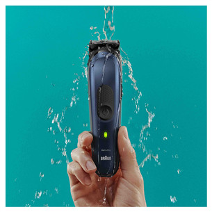 Braun Series 7, 10-in-one, Wet & Dry, mėlynas - Skustuvas