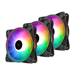 Deepcool CF120, 3 in 1, RGB LED - Aušintuvų rinkinys DP-F12-AR-CF120P-3P