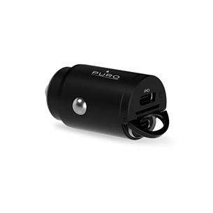 Automobilinis įkroviklis Puro Mini Car Charger, 2x USB-C, 30W, black