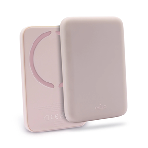 Išorinė baterija Puro Slim Power Mag, 4000 mAh, MagSafe, pink FCBB40P1MAGROSE