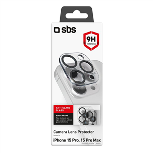 SBS Camera Lens Protector, iPhone 15 Pro/Pro Max - Kameros apsauga