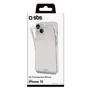 Dėklas SBS Skinny cover, iPhone 15, transparent