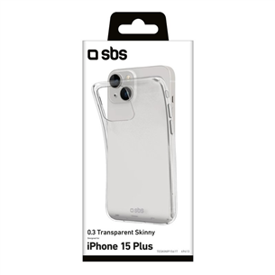 Dėklas SBS Skinny cover, iPhone 15 Plus, transparent