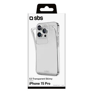 Dėklas SBS Skinny cover, iPhone 15 Pro, transparent