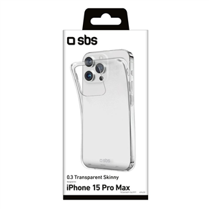 Dėklas SBS Skinny cover, iPhone 15 Pro Max, transparent