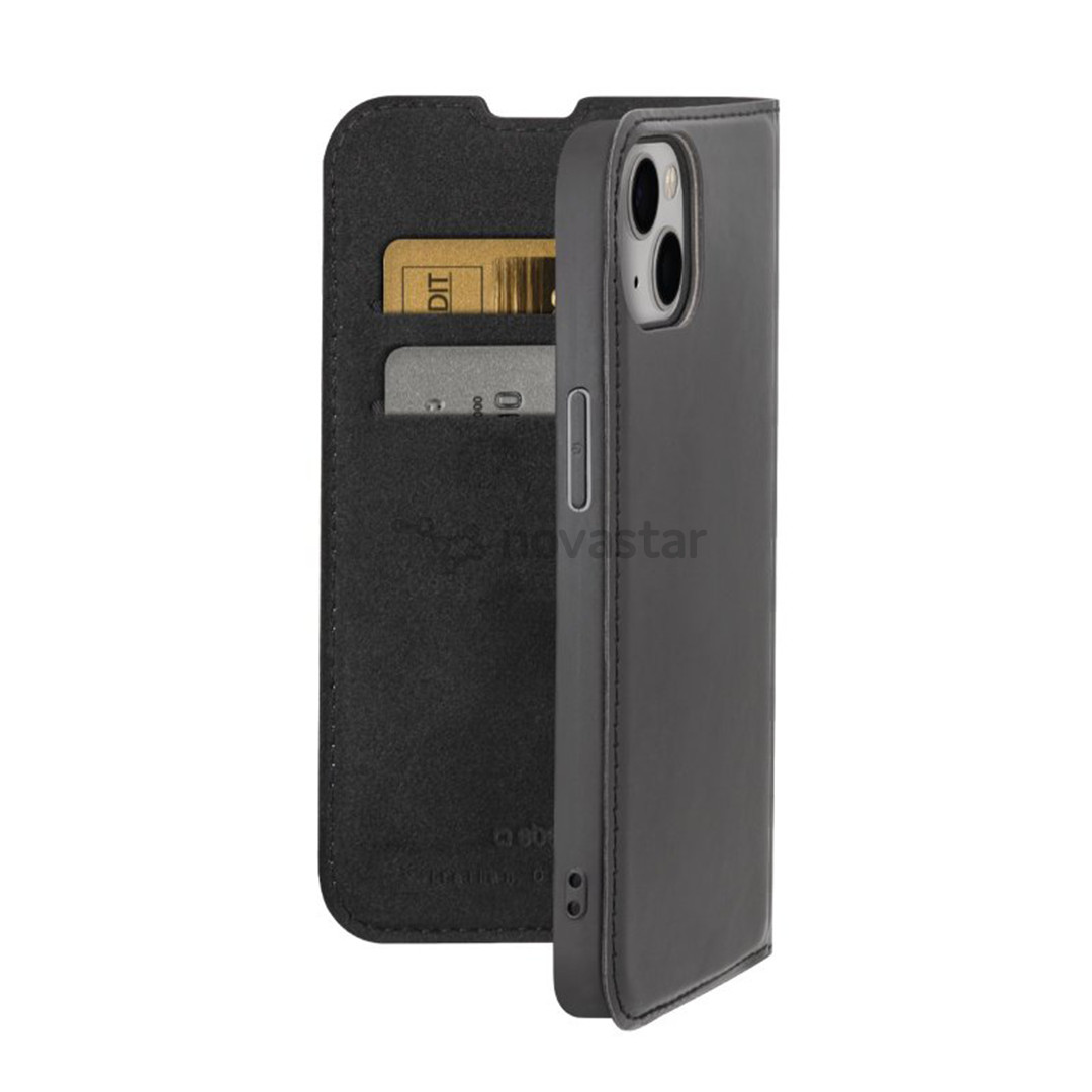 SBS Book Wallet Lite Case, iPhone 15, black - Wallet Cover