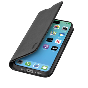 SBS Book Wallet Lite Case, iPhone 15 Pro, черный - Чехол для смартфона
