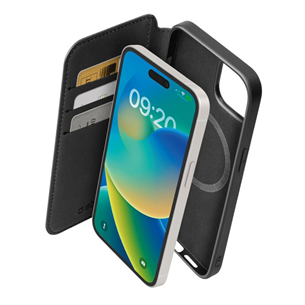 SBS Wallet Mag Case, iPhone 15, black - Wallet Cover