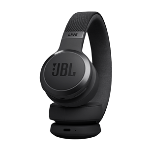 Belaidės ausinės JBL Live 670NC, adaptive noise-cancelling, black