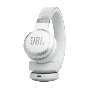 JBL Live 670NC, адаптивное шумоподавление, белый - Накладные беспроводные наушники