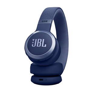 JBL Live 670NC, адаптивное шумоподавление, синий - Накладные беспроводные наушники