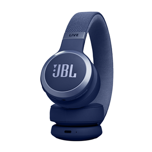 Belaidės ausinės JBL Live 670NC, adaptive noise-cancelling, blue