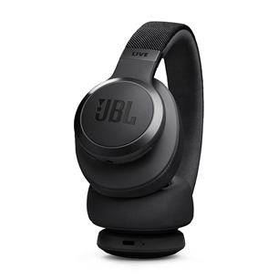 Belaidės ausinės JBL Live 770NC, adaptive noise-cancelling, black