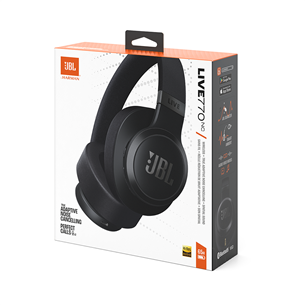 JBL Live 770NC, адаптивное шумоподавление, черный - Полноразмерные беспроводные наушники