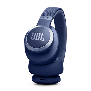Ausinės JBL Live 770NC, adaptive noise-cancelling, blue, belaidės