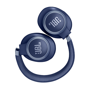 Ausinės JBL Live 770NC, adaptive noise-cancelling, blue, belaidės