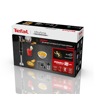 Tefal Infiny Force, 1000 Вт, черный - Погружной блендер + измельчитель XL