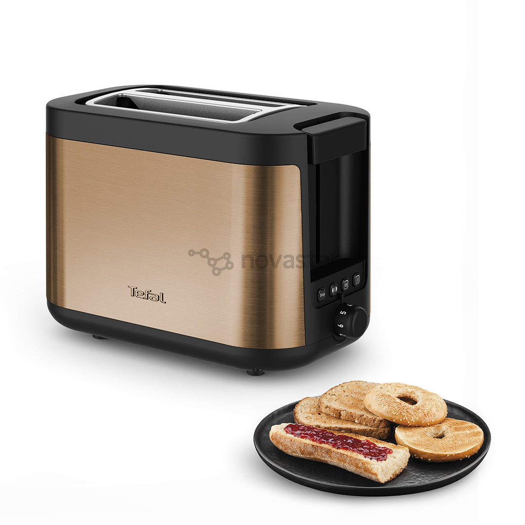 Toaster Tefal Coppertinto, 850 W, black/copper